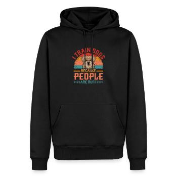 Dresseur de chiens Formation de chiens Chiens Soins pour animaux de compagnie Pr - Sweat à capuche Premium bio Homme - noir - Devant - Nico (187cm)