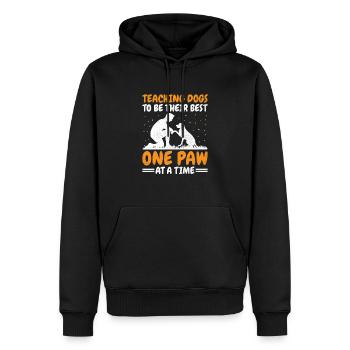 Dresseur de chiens Formation de chiens Chiens Soins pour animaux de compagnie Pr - Sweat à capuche Premium bio Homme - noir - Devant - Nico (187cm)