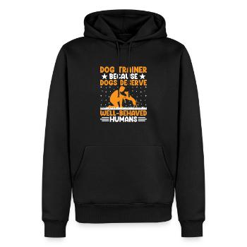 Dresseur de chiens Formation de chiens Chiens Soins pour animaux de compagnie Pr - Sweat à capuche Premium bio Homme - noir - Devant - Nico (187cm)