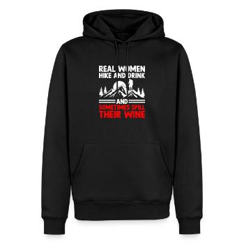 Wandern Bergsteigen Trekking Natur Outdoor Alco - Männer Premium Bio Hoodie - Schwarz - Vorne - Nico (187cm)