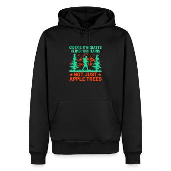 Wanderer, Wandern, Trekking, Outdoor, Natur, Alkohol, Getränk - Männer Premium Bio Hoodie - Schwarz - Vorne - Nico (187cm)