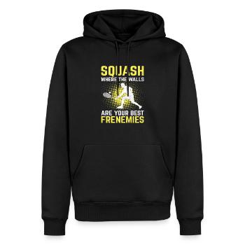 Squash Player Squash Tennis Player Raquetball Spor - Men’s Premium Organic Hoodie - black - Front - Nico (187cm)
