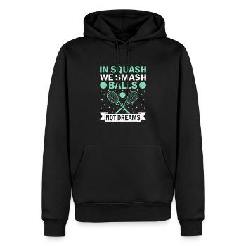 Squash Player Squash Tennis Player Raquetball Spor - Men’s Premium Organic Hoodie - black - Front - Nico (187cm)