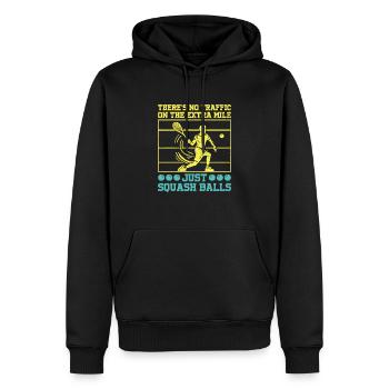 Squashspieler Squash-Tennisspieler Raquetball-Spor - Männer Premium Bio Hoodie - Schwarz - Vorne - Nico (187cm)