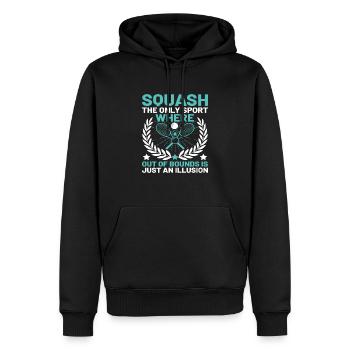 Squashspieler Squash-Tennisspieler Raquetball-Spor - Männer Premium Bio Hoodie - Schwarz - Vorne - Nico (187cm)