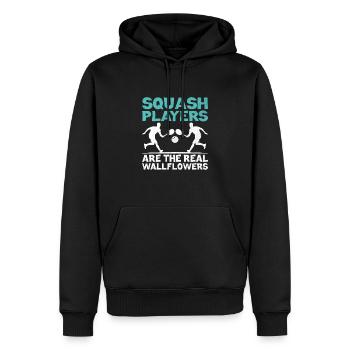 Squashspieler Squash Tennisspieler Raquetball Spor - Männer Premium Bio Hoodie - Schwarz - Vorne - Nico (187cm)