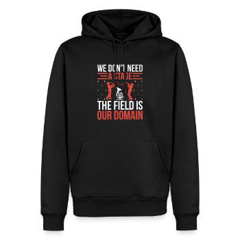 Marching Band Sayings Funny Marching Instruments - Men’s Premium Organic Hoodie - black - Front - Nico (187cm)