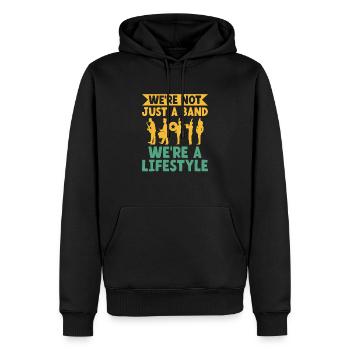Marching Band Sayings Funny Marching Instruments - Men’s Premium Organic Hoodie - black - Front - Nico (187cm)