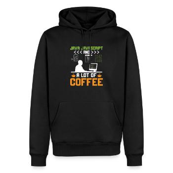 Kaffee-Codierung Programmierer Programmierer Entwickler Nerd Coff - Männer Premium Bio Hoodie - Schwarz - Vorne - Nico (187cm)