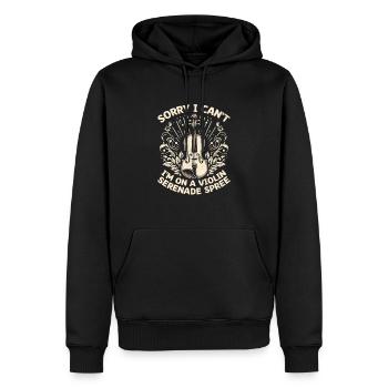Désolé je ne peux pas je suis sur un violon sérénade spree violi - Sweat à capuche Premium bio Homme - noir - Devant - Nico (187cm)