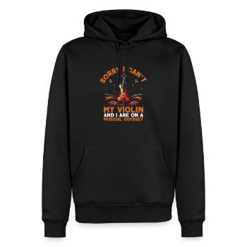 Tut mir leid, dass ich meine Geige nicht kann und ich bin auf einer Musical-Ody - Männer Premium Bio Hoodie - Schwarz - Vorne - Nico (187cm)