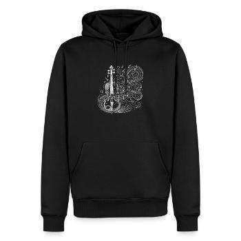 Violin Instrument Violinist Fiddler Violinists - Men’s Premium Organic Hoodie - black - Front - Nico (187cm)