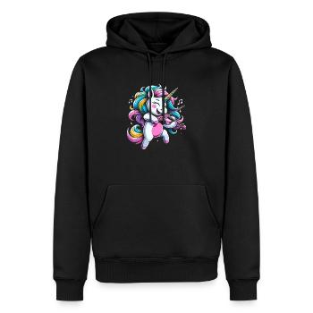 Licorne Violon Instrument Violoniste Violon Violon - Sweat à capuche Premium bio Homme - noir - Devant - Nico (187cm)
