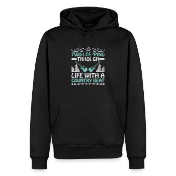 County Music Vintage Music Lover Western Country C - Männer Premium Bio Hoodie - Schwarz - Vorne - Nico (187cm)