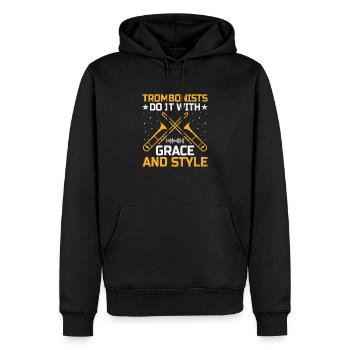 Posaunist Posaunist Marching Band Posaune - Männer Premium Bio Hoodie - Schwarz - Vorne - Nico (187cm)