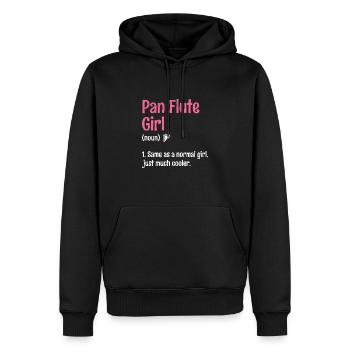 Pan flûte fille Pan flûtiste fanfare musique ins - Sweat à capuche Premium bio Homme - noir - Devant - Nico (187cm)
