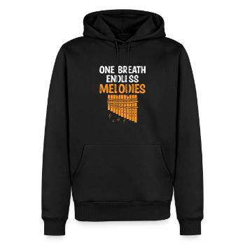 Pan Flute Player Pan Flutist Marching Band Music I - Men’s Premium Organic Hoodie - black - Front - Nico (187cm)