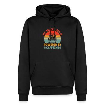 Trucker Fahren Papa Trucker Vater LKW-Fahrer - Männer Premium Bio Hoodie - Schwarz - Vorne - Nico (187cm)