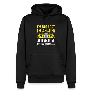 Trucker Fahren Papa Trucker Vater LKW-Fahrer - Männer Premium Bio Hoodie - Schwarz - Vorne - Nico (187cm)