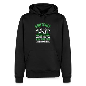 Footgolf Player Foot Golf Playing Footgolfers Foot - Männer Premium Bio Hoodie - Schwarz - Vorne - Nico (187cm)