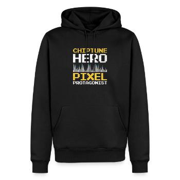 Chiptune Music Lover Groove zu den Bleeps und Bloo - Männer Premium Bio Hoodie - Schwarz - Vorne - Nico (187cm)