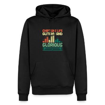 Chiptune Music Lover Groove zu den Bleeps und Bloo - Männer Premium Bio Hoodie - Schwarz - Vorne - Nico (187cm)