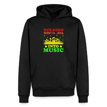 Chiptune Music Lover Groove zu den Bleeps und Bloo - Männer Premium Bio Hoodie - Schwarz - Vorne - Nico (187cm)