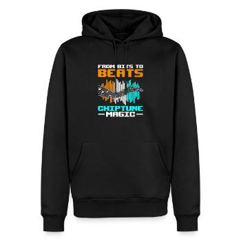 Chiptune Music Lover Groove zu den Bleeps und Bloo - Männer Premium Bio Hoodie - Schwarz - Vorne - Nico (187cm)
