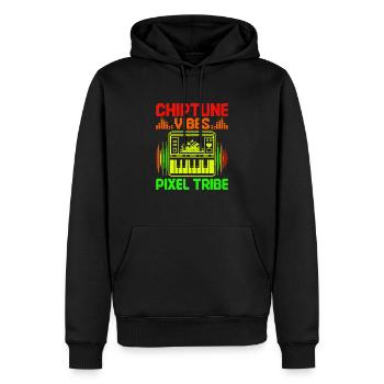 Chiptune Music Lover Groove zu den Bleeps und Bloo - Männer Premium Bio Hoodie - Schwarz - Vorne - Nico (187cm)