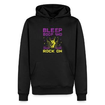 Chiptune Music Lover Groove zu den Bleeps und Bloo - Männer Premium Bio Hoodie - Schwarz - Vorne - Nico (187cm)