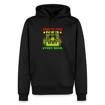 Chiptune Music Lover Groove zu den Bleeps und Bloo - Männer Premium Bio Hoodie - Schwarz - Vorne - Nico (187cm)
