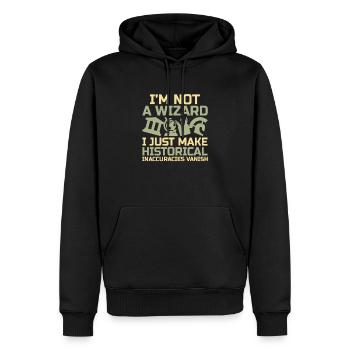 Geschichtslehrer Lustige Geschichtslehrer Sprüche - Männer Premium Bio Hoodie - Schwarz - Vorne - Nico (187cm)