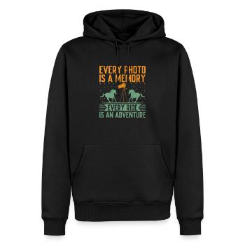Pferdefotografie Reiten Pferde Hobby Ph - Männer Premium Bio Hoodie - Schwarz - Vorne - Nico (187cm)