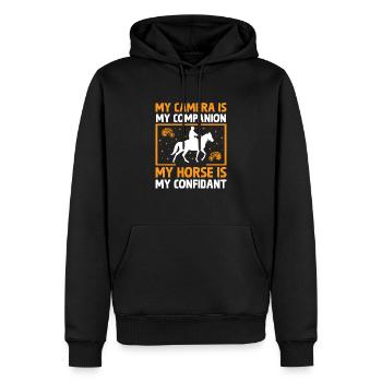 Pferdefotografie Reiten Pferde Hobby Ph - Männer Premium Bio Hoodie - Schwarz - Vorne - Nico (187cm)