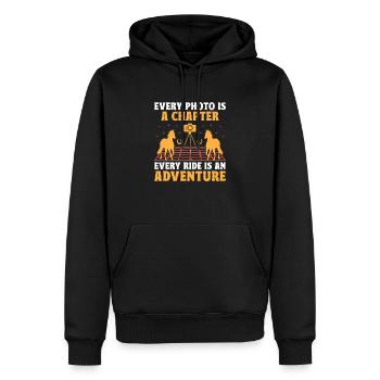 Pferdefotografie Reiten Pferde Hobby Ph - Männer Premium Bio Hoodie - Schwarz - Vorne - Nico (187cm)