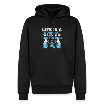 Sportlehrer Sportlehrer Schullehrer - Männer Premium Bio Hoodie - Schwarz - Vorne - Nico (187cm)