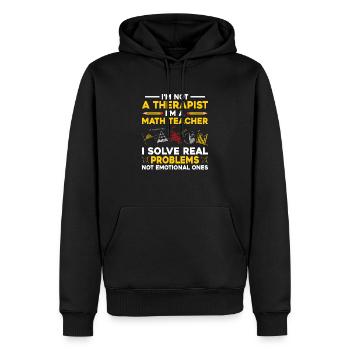 Mathelehrer Schullehrer Lustige Mathelehrer S - Männer Premium Bio Hoodie - Schwarz - Vorne - Nico (187cm)