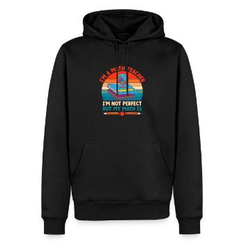 Mathelehrer Schullehrer Lustige Mathelehrer S - Männer Premium Bio Hoodie - Schwarz - Vorne - Nico (187cm)