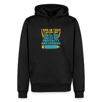 Fremdsprachenlehrer Schule Sprachlehrer - Männer Premium Bio Hoodie - Schwarz - Vorne - Nico (187cm)