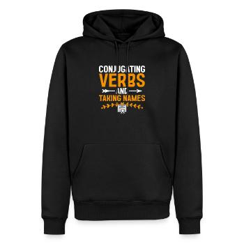 Fremdsprachenlehrer Schule Sprachlehrer - Männer Premium Bio Hoodie - Schwarz - Vorne - Nico (187cm)