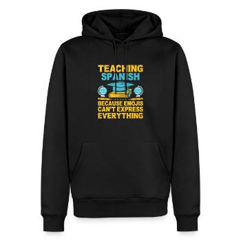 Foreign Language Teacher School Languages Teachers - Men’s Premium Organic Hoodie - black - Front - Nico (187cm)