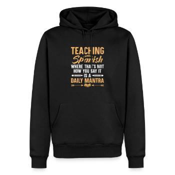 Foreign Language Teacher School Languages Teachers - Men’s Premium Organic Hoodie - black - Front - Nico (187cm)