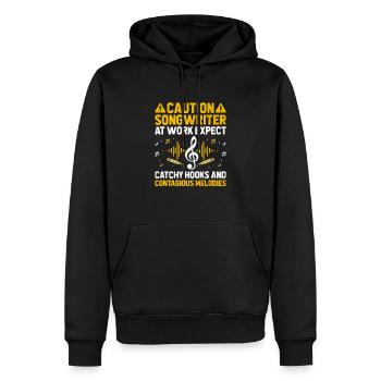 Musicien Auteur-compositeur Chanteur Musicien Musique Musique Pr - Sweat à capuche Premium bio Homme - noir - Devant - Nico (187cm)