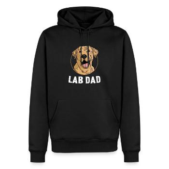 Lab Dad Labrador Retriever Labradors Dog Retriever - Sweat à capuche Premium bio Homme - noir - Devant - Nico (187cm)