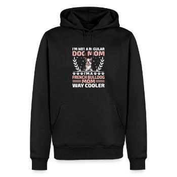 Je ne suis pas une maman chien ordinaire Je suis une maman bouledogue français - Sweat à capuche Premium bio Homme - noir - Devant - Nico (187cm)