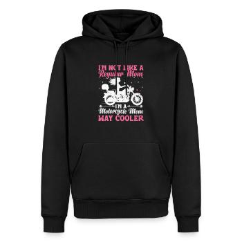 Ich bin nicht wie eine normale Mutter Ich bin eine Motorrad-Mutter Wa - Männer Premium Bio Hoodie - Schwarz - Vorne - Nico (187cm)