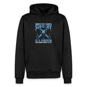 Hinter jeder erfolgreichen Operation steht ein Anstieg der Chirurgen - Männer Premium Bio Hoodie - Schwarz - Vorne - Nico (187cm)