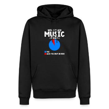 Vais-je enseigner la musique aujourd’hui professeur de musique Musicien Te - Sweat à capuche Premium bio Homme - noir - Devant - Nico (187cm)