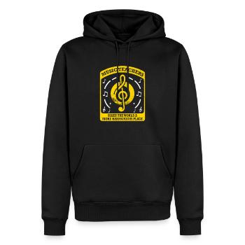 Musiklehrer machen die Welt harmonischer pl - Männer Premium Bio Hoodie - Schwarz - Vorne - Nico (187cm)