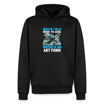 Water Polo Where Treading Water Is An Art Form Aqu - Men’s Premium Organic Hoodie - black - Front - Nico (187cm)